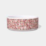 Funny Chihuahua Name Christmas Pattern Bowl<br><div class="desc">Funny Chihuahua Christmas Pattern features a watercolor of a Chihuahua with a red Santa Hat and a red Christmas collar. Funny design for Dog Lovers!</div>