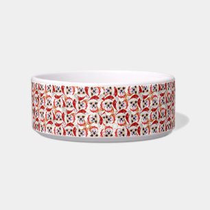 Funny Chihuahua Name Christmas Pattern Bowl