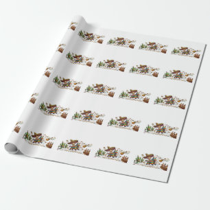 Funny Chihuahua Riding Piñata Fiesta Birthday  Wrapping Paper