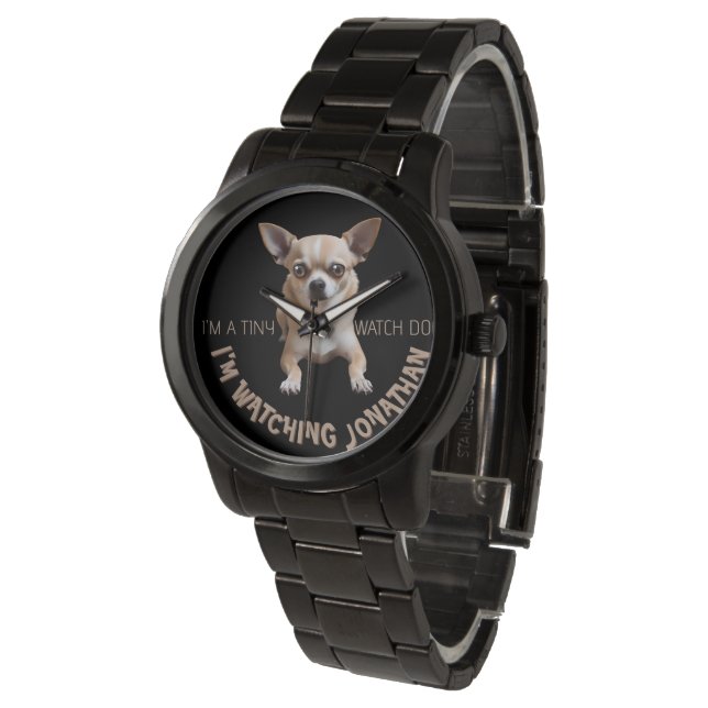 Funny Chihuahua Watch Dog Watch (Angled)
