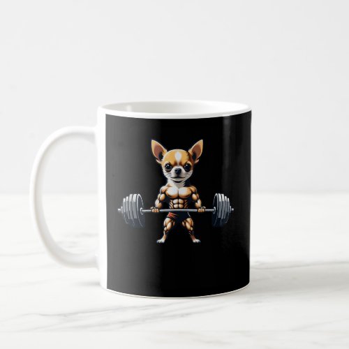 Funny Chihuahua Weight Lifting Dog Puppy Lover Gym Coffee Mug