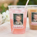 Funny Childhood Photo Look Who's Getting Married Sticker<br><div class="desc">Look Who's Getting Married! | Custom Childhood Photo Sticker. Celebrate your journey from the playground to the altar with this delightfully nostalgic custom-cut sticker. Featuring a charming scalloped edge and playful typography, this design allows you to showcase a favorite throwback photo that will have your friends and family smiling (and...</div>