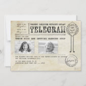 Funny Childhood Photos | Save the Date Telegram Magnetic Invitation (Front)