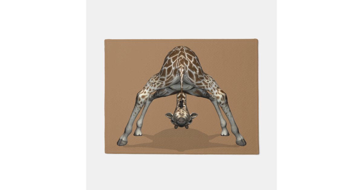 Funny Childish Giraffe Doormat Zazzle