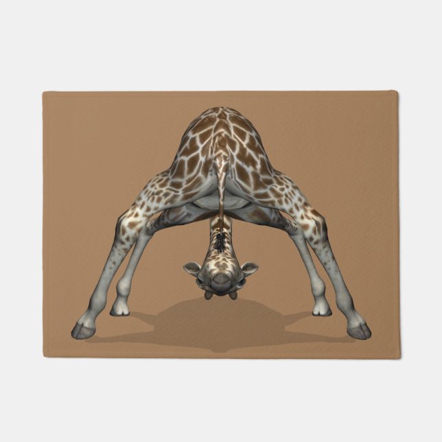 Funny Childish Giraffe Doormat (Front)