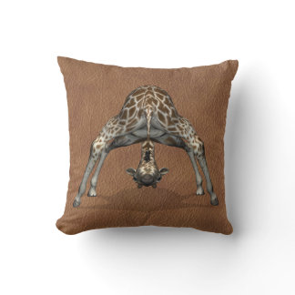 Funny Childish Giraffe Throw Pillow