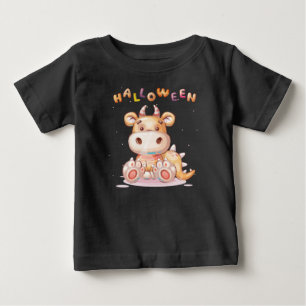 Funny Childish Halloween Dino Toddler  Baby T-Shirt