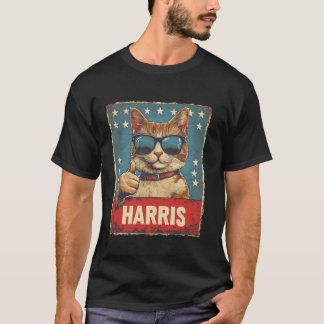 Funny Childless Cat Ladies For Harris 2024 T Shirt