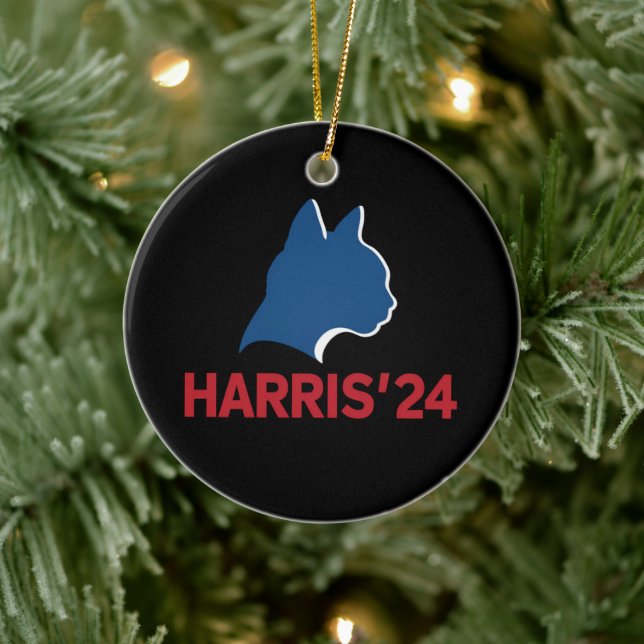 Funny Childless Cat Lady For Quote 2024 Ceramic Ornament (Tree)