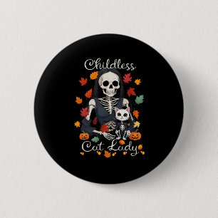 Funny Childless Cat Lady Halloween Costume Party K Button