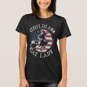 Funny Childless Cat Lady Wicked Witches For Kamala T-Shirt