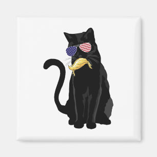 Funny Childless Cat Lady With Trump Hair Vote Kama Magnet