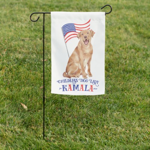 Funny Childless Dog Lady for Kamala Garden Flag