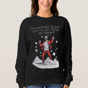 Funny Childlike Man in Tracksuit for Snowball Wint Sweatshirt