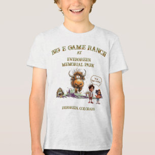 Funny children American buffalo bison 2 T-Shirt Tri-Blend Shirt