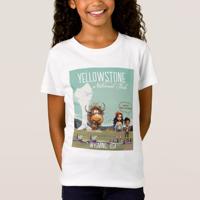 Funny children bison American buffalo T-Shirt (Front)