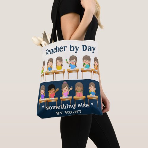 Funny Children Polka Dots Teacher Tote Bag