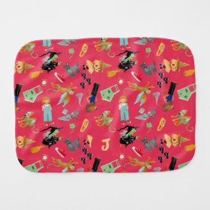 Funny children's characters baby burp cloth