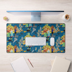 Funny children's characters desk mat
