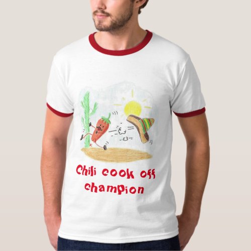 Funny chili cook off champion men t_shirt