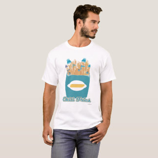 Funny Chili Fries Frozen Fry Cartoon Design T-Shirt
