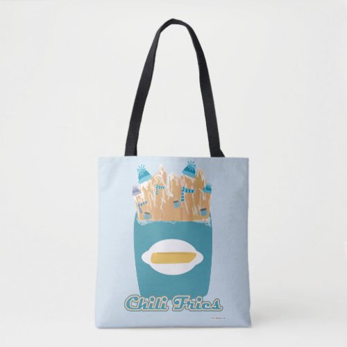 Funny Chili Fries Silly Food Cartoon Pun Tote Bag