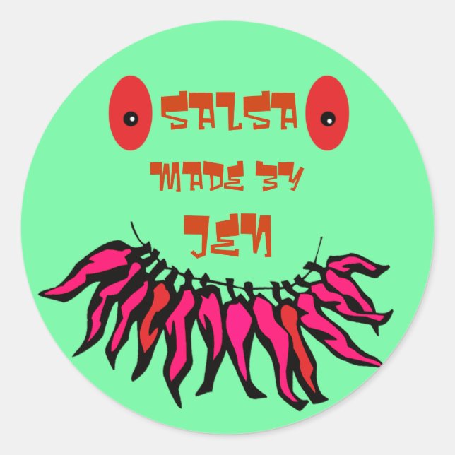 Funny Chili Pepper Canning Labels (Front)