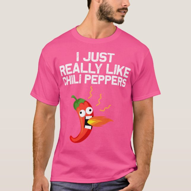 Funny Chili Pepper Design For Men Women Spicy Haba T-Shirt (Front)