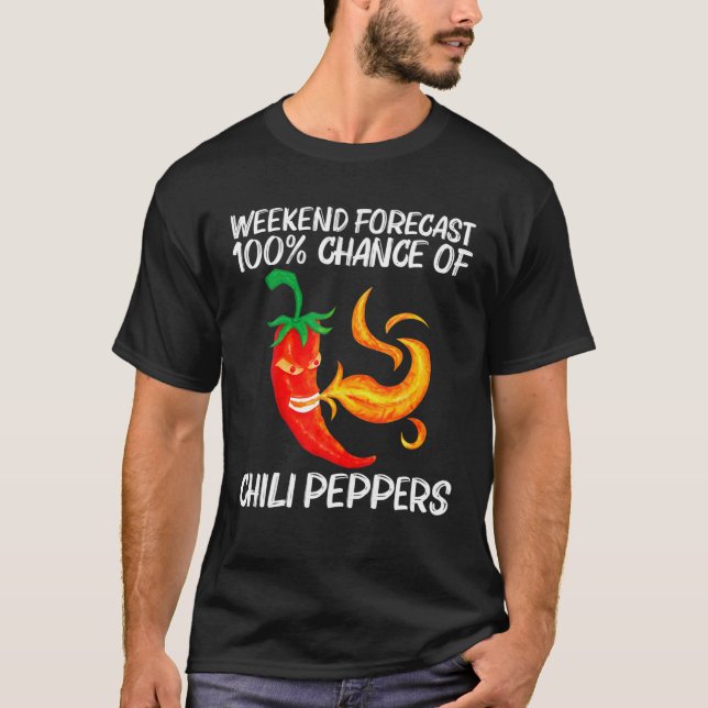 Funny Chili Pepper For Men Women Red Spicy Flaming T-Shirt (Front)