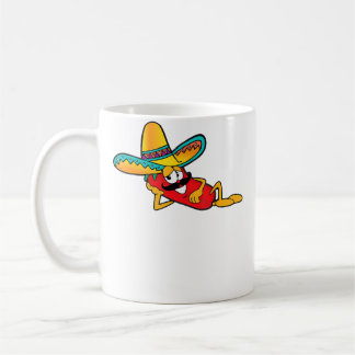 Funny Chili Vibes Pepper With Sombrero Moustache M Coffee Mug