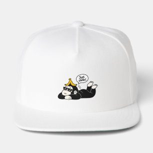 Funny Chillin Gorilla Men's T-Shirt - Banana Humor Snap Back Hat