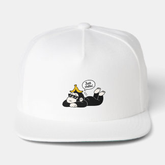 Funny Chillin Gorilla Men's T-Shirt - Banana Humor Snap Back Hat