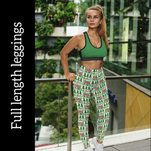 Funny Chillin with Gnomies St Patricks Day Leggings