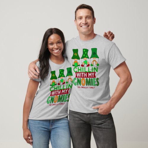 Funny Chillin with Gnomies St Patricks Day Unisex T_Shirt