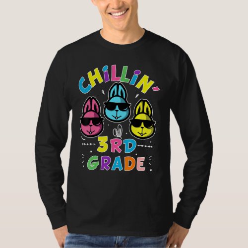 Funny Chillin With My Bunny Kids Easter Bunny 3rd  T_Shirt