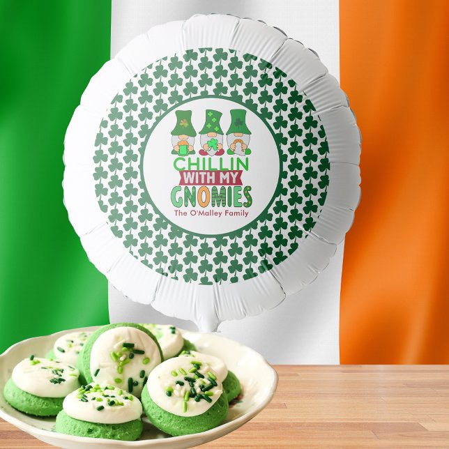 Funny Chillin with My Gnomies St Patricks Day LG Balloon (Funny Chillin with My Gnomies St Patrick's Day LG Balloon)