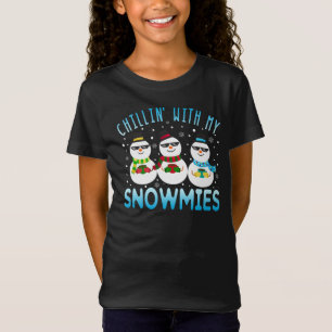 Funny Chillin' With My Snowmies Christmas T-Shirt
