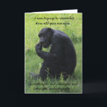 Funny Chimp (the thinker) Over the Hill Birthday Card<br><div class="desc">Funny Chimp (the thinker) Over the Hill Birthday</div>