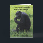 Funny Chimp (the thinker) Over the Hill Birthday Card<br><div class="desc">Funny Chimp (the thinker) Over the Hill Birthday</div>