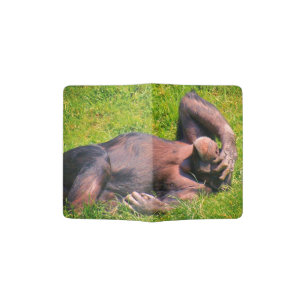 Funny Chimpanzee Animal Photo Passport Holder