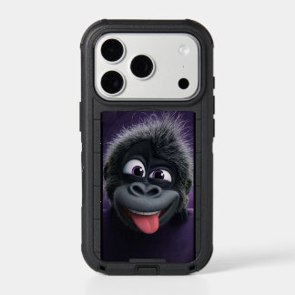 Funny chimpanzee cartoon iPhone 17 pro case