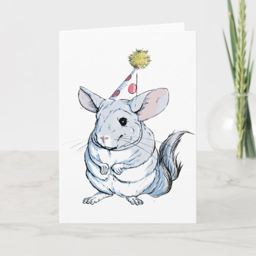 Funny Chinchilla Birthday Card