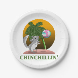 Funny Chinchilla Chinchillin' Paper Plates