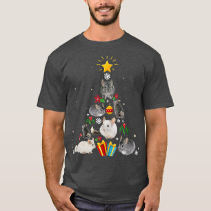 Funny Chinchilla Christmas Tree T-Shirt