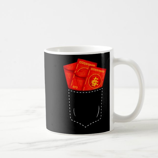 Funny Chinese New Year Fake Cket Red Envelopes Luc Coffee Mug (Right)