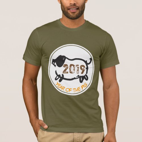 Funny Chinese Pig custom Year Zodiac Men Tee