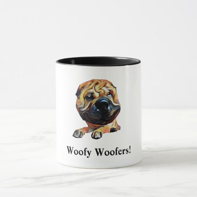 Funny Chinese Shar Pei Dog Mug (Center)