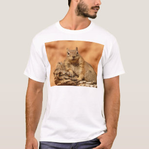 Funny chipmunk lying on a rock T-Shirt