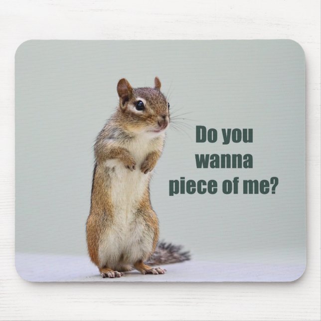 Funny Chipmunk Picture Mouse Pad (Front)