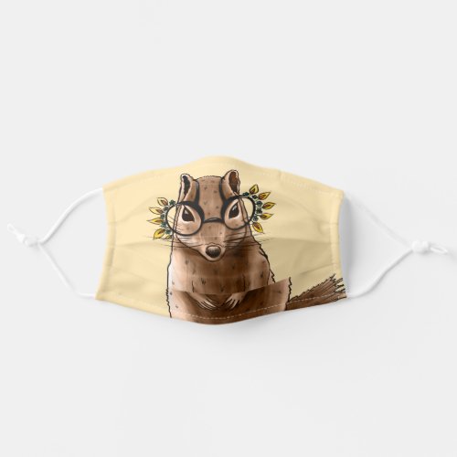 Funny Chipmunk Squirrel Geek Animal Art Adult Cloth Face Mask